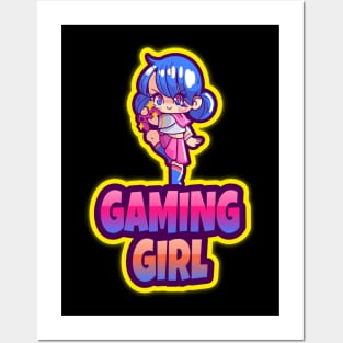 Gaming Girl Design T-shirt Coffee Mug Apparel Notebook Sticker Gift Mobile Cover Posters and Art